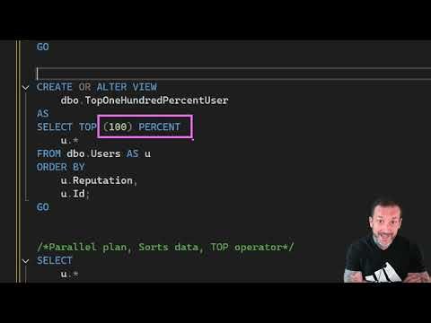 Learn T-SQL With Erik: Views and TOP 100 PERCENT