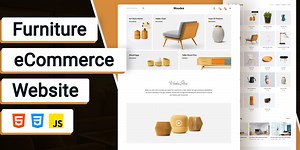 Responsive Furniture eCommerce Website Using HTML CSS JavaScript