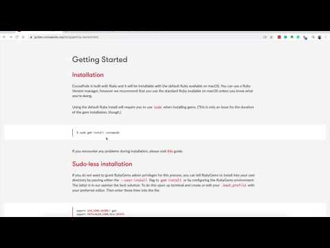 How to Install CocoaPods With Gem or With Homebrew