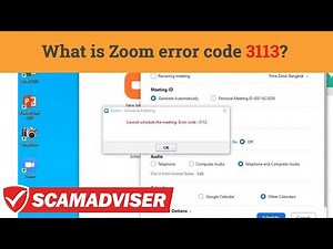 Zoom error 3113 - what does this error code mean? Is there a way how to fix it?