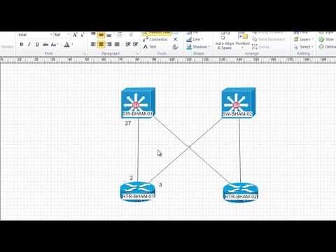 Visio network diagrams with intelligent network connector