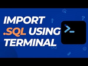 How to Import Database using Terminal (Command Line) | Import Large Databases