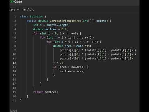 812 Largest Triangle Area