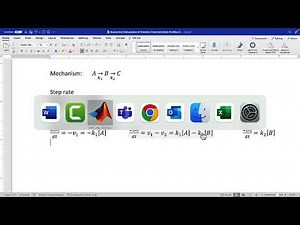 Chemical Kinetics in Matlab: Sequential Reactions