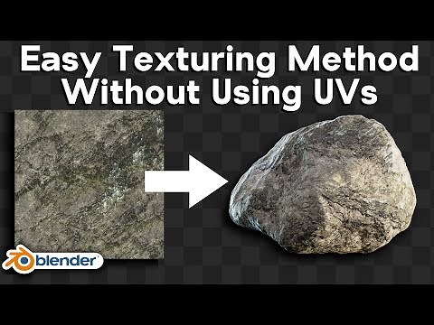 Easy Texturing Method Without Using UVs (Blender Tutorial)