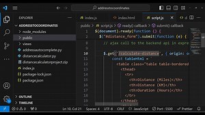 Node js Express Distance Matrix API to Find & Scrape Distance & Time Between Two Locations i