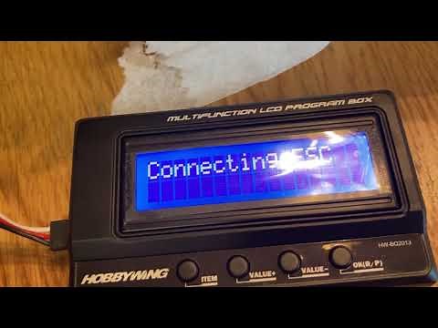 Programming Hobby wing XR8 SCT esc with led programming box