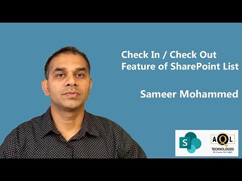Check In / Check Out Feature of SharePoint List | By Sameer Mohammed
