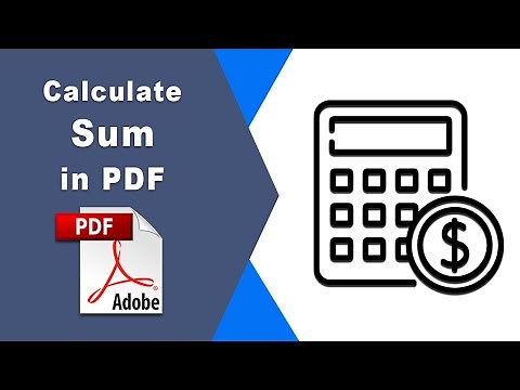 How to calculate sum in pdf using Adobe Acrobat Pro DC