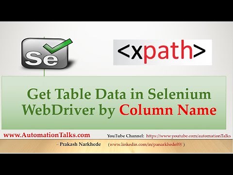 Selenium WebDriver - Find Table cell data using column Names / Table column headers