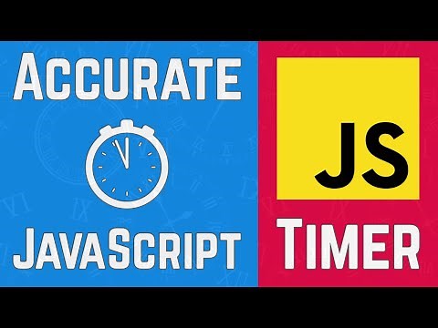 How to make an accurate and precise timer in JavaScript