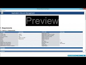 HP ALM - Requirement Reports
