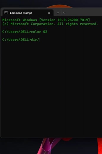 Windows cmd Cool Trick Look like #coding #programming #codingbat #programming #programminglanguage
