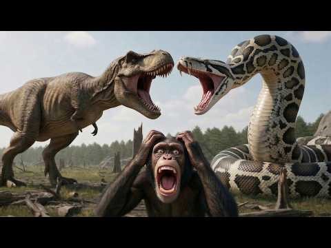 Million Years Ago | Stone Age Man: Trapped between TITANOBOA and T-REX! | EP 59