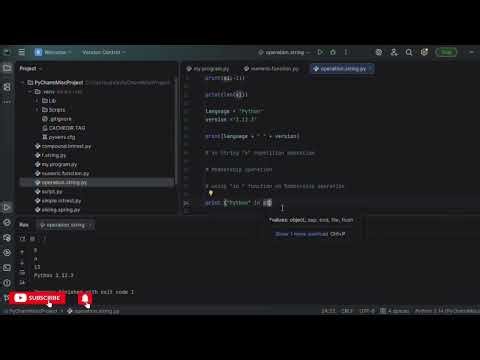 Python Class| Python String Functions Tutorial | in, strip(), replace() | PyCharm|Lecture 16