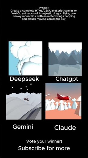ChatGPT vs Gemini vs DeepSeek vs Claude — Flying Dragon (HTML/CSS/JS)