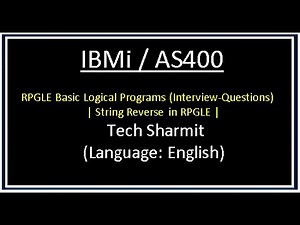 IBMi (AS400) - string reverse program in rpgle | rpgle programming tutorial | as400 for beginners |