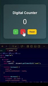 Mini Digital Counter Project using HTML CSS & JavaScript