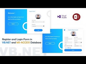 How to Make Register and Login Form in VB.NET with MS-ACCESS Database||VB.NET tutorial||UI/UX Design