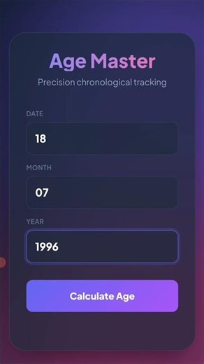How to Build a Live Age Calculator | HTML, CSS, and JavaScript Beginner Project