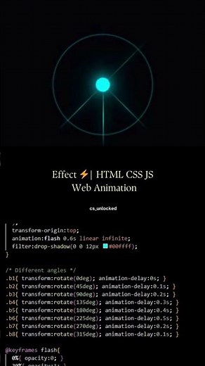 Effect⚡Futuristic Web Animation | HTML CSS JS | @cs_unlocked #viral #shorts #coding #programming