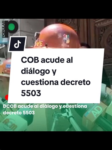 COB acude al diálogo y cuestiona decreto 5503 El secretario ejecutivo de la Central Obrera Boliviana (COB), Mario Argollo, confirmó la participación del ente matriz en el diálogo con el Gobierno, con el objetivo de demostrar legalmente que el decreto 5503, que suspende la subvención a los combustibles, es inconstitucional. Argollo señaló que la COB agrupa a 81 sectores y que cualquier decisión será asumida de manera orgánica y en defensa del pueblo boliviano. Añadió que la norma presenta errores