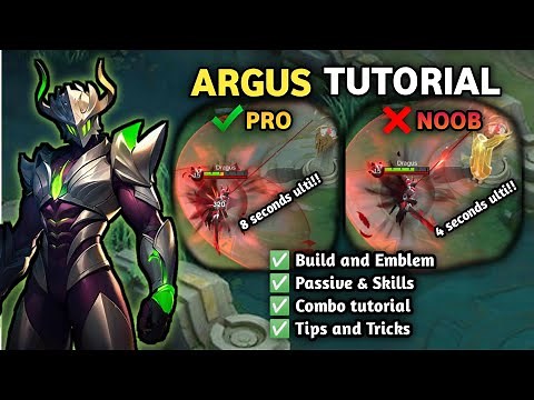 ARGUS TUTORIAL 2025 | Argus Tutorial for Beginners NEW UPDATE | Mobile Legends