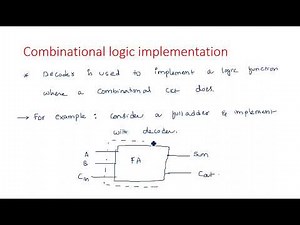 Full adder using 3 to 8 decoder | Combinational Logic | STLD | Lec-93