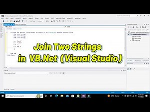 how to join two strings in vb.net | concatenation of two strings in visual basic.net