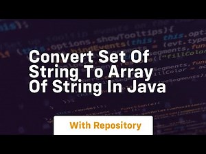 convert set of string to array of string in java