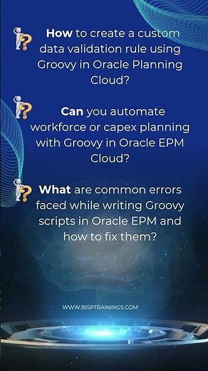 Ultimate Groovy Scripting Q&A Guide for Oracle EPM Cloud (Beginner to Expert) #shortsviral