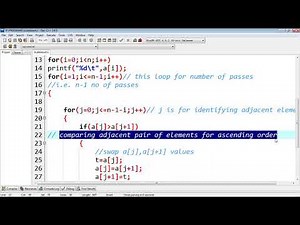 C program to sort the array of integers in ascending order using Bubble Sort