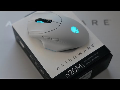 Alienware AW620M Wireless Mouse Unboxing (Lunar Light)