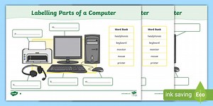 KS1 Labelling a Computer Activity Sheet