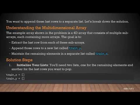 How to Extract Last Rows from a Multidimensional Array in Python