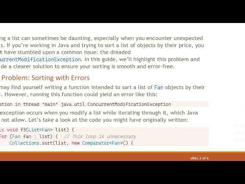 How to Sort an Ascending List by Price in Java Without Errors