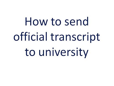 How to send official transcript to university