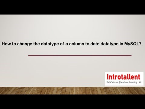 MySQL | How to change the datatype of a column to date datatype