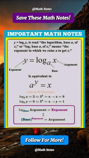 149K views · 1.1K reactions | Important Log Math Notes | Math Notes | Facebook