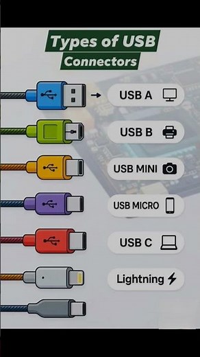Types of USB Connectors Explained | USB A, B, C, Mini, Micro & Lightning