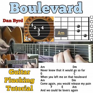 148K views · 16K reactions | Boulevard - Dan Byrd guitar chords with lyrics and plucking tutorial | Bert's Guitar Tutorials | Facebook