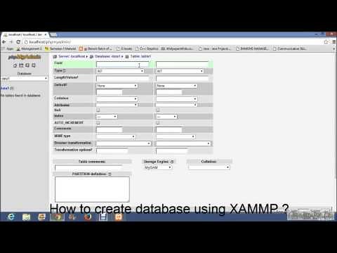 How to create database in XAMPP using phpMyAdmin ?