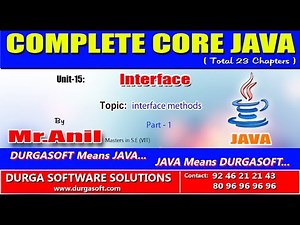 Core Java || Interface Interface Methods Part - 1