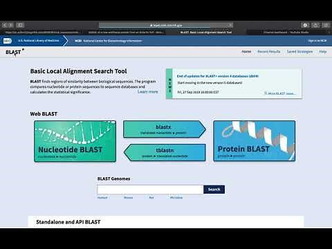 Benchling tutorial (NCBI BLAST with nucleic acid sequence and aminoacid sequence)