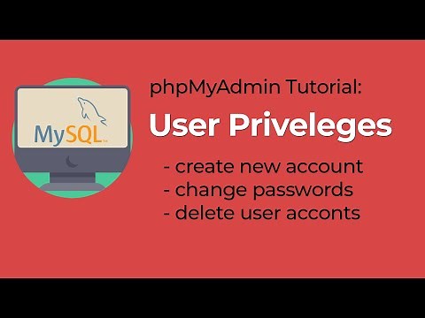 phpMyAdmin User privileges (MySQL tutorial for MySQL privileges)