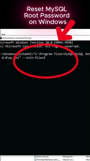 Reset MySQL Root Password on Windows #mysql #resetpassword #windows