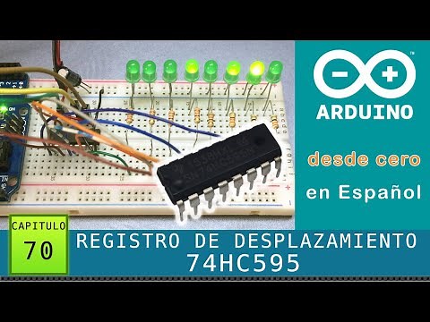 Arduino desde cero en Español - Capítulo 70 - 74HC595 Registro de desplazamiento (Shift register)