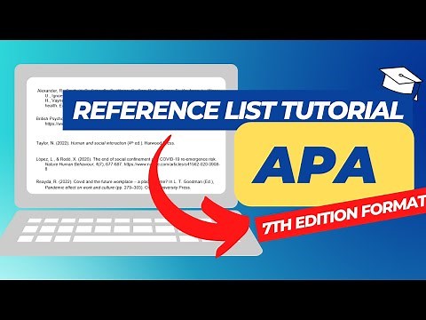 APA Format 7th Edition: Referencing Tutorial - Create a Successful Reference List in 4 Minutes!