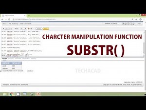 Oracle Tutorial - Character Manipulation Function SUBSTR