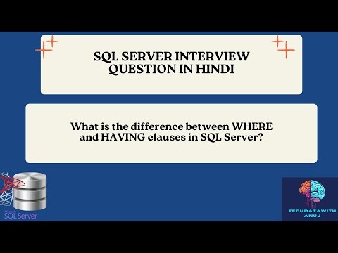 What is the difference between WHERE and HAVING clauses in SQL Server?| Difference WHERE Vs HAVING